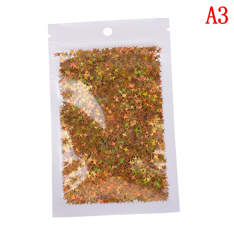 10 gr/paket Vier Stern Glitter Diy Kristall Schleim Liefert Ultra-dünne Scheiben Nägel Kunst Tipps Box Zubehör Dekoration Spielzeug für Kinder: 3