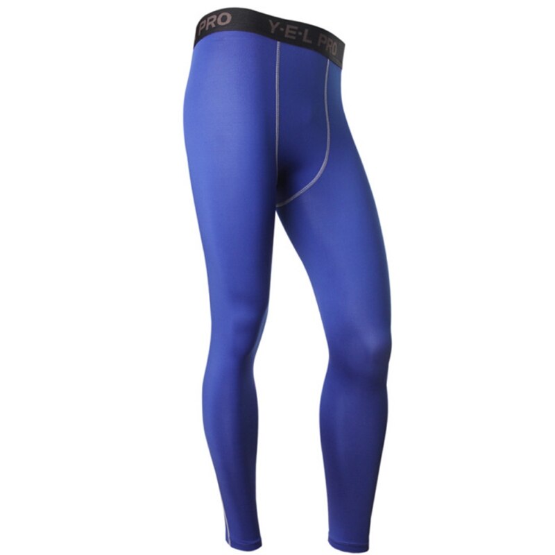 Sports Men High Elastic Gym Fitness Sport Suit Perspiration Enhance Show Body Muscle Sense Summer: Blue / M