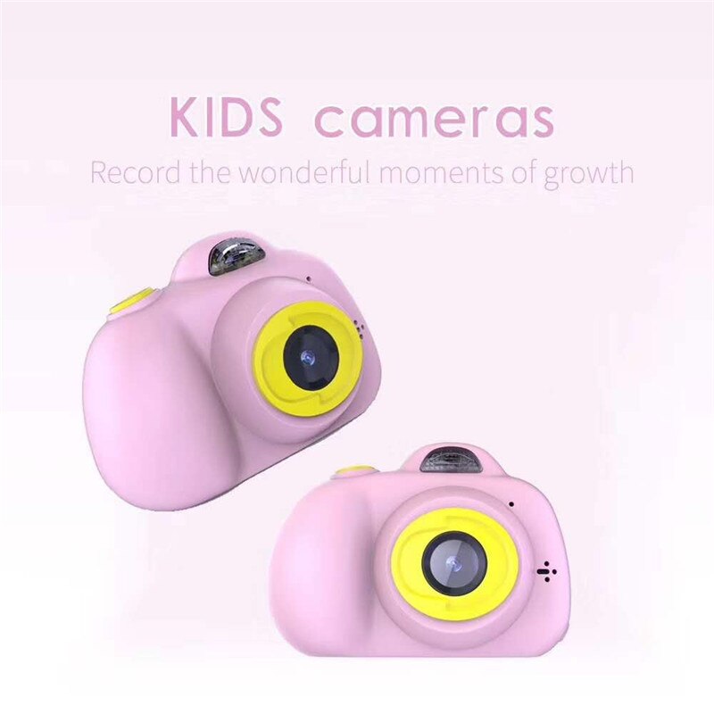 2MP 1080P digital photo Camera Baby Kids Camera Photography Decoration Children Educational Birthday Christmas: Pink
