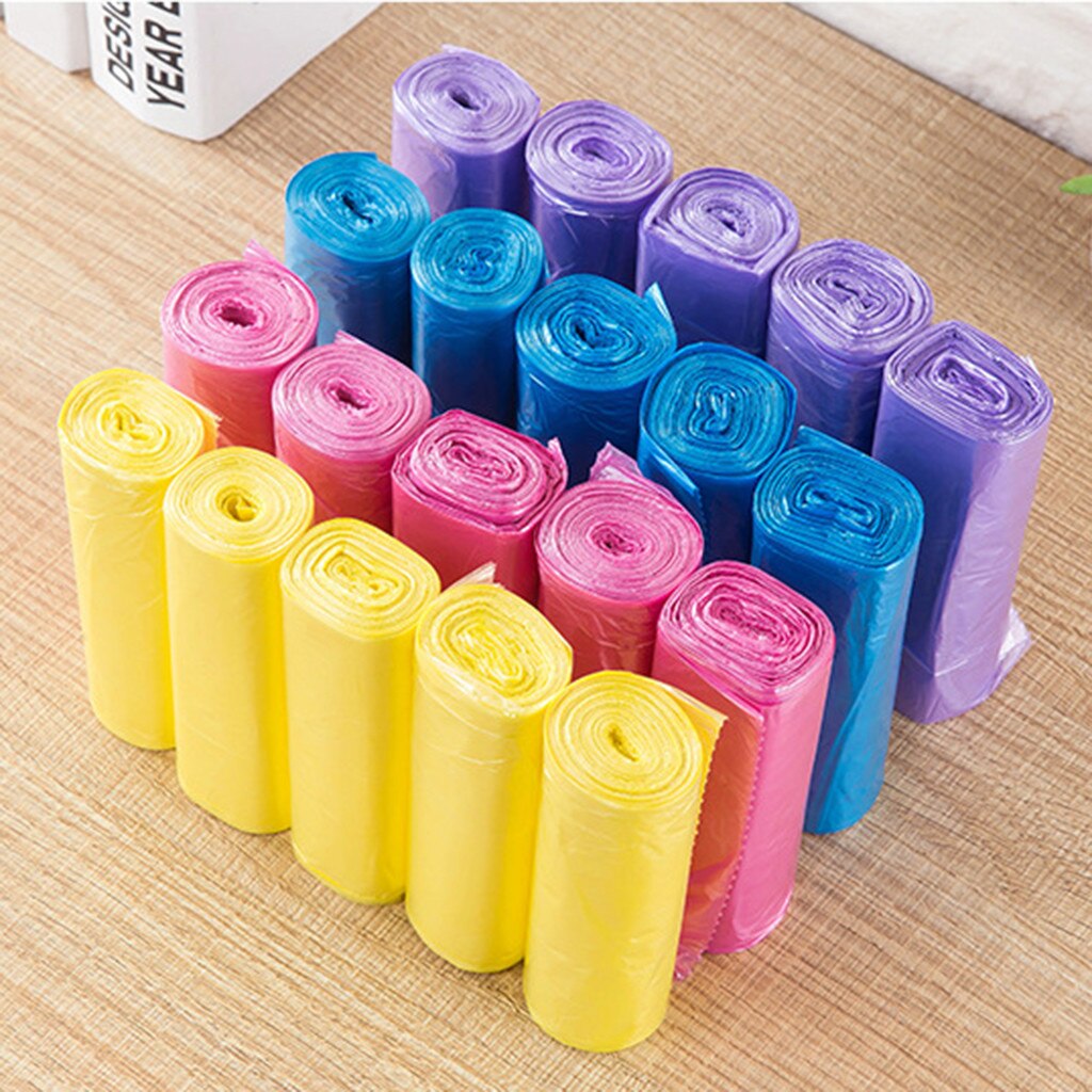 5 Rolls 100PC Trash Bags Garbage Bag Durable Disposable Plastic Household Kitchen Trash Bags мешки для мусора@30
