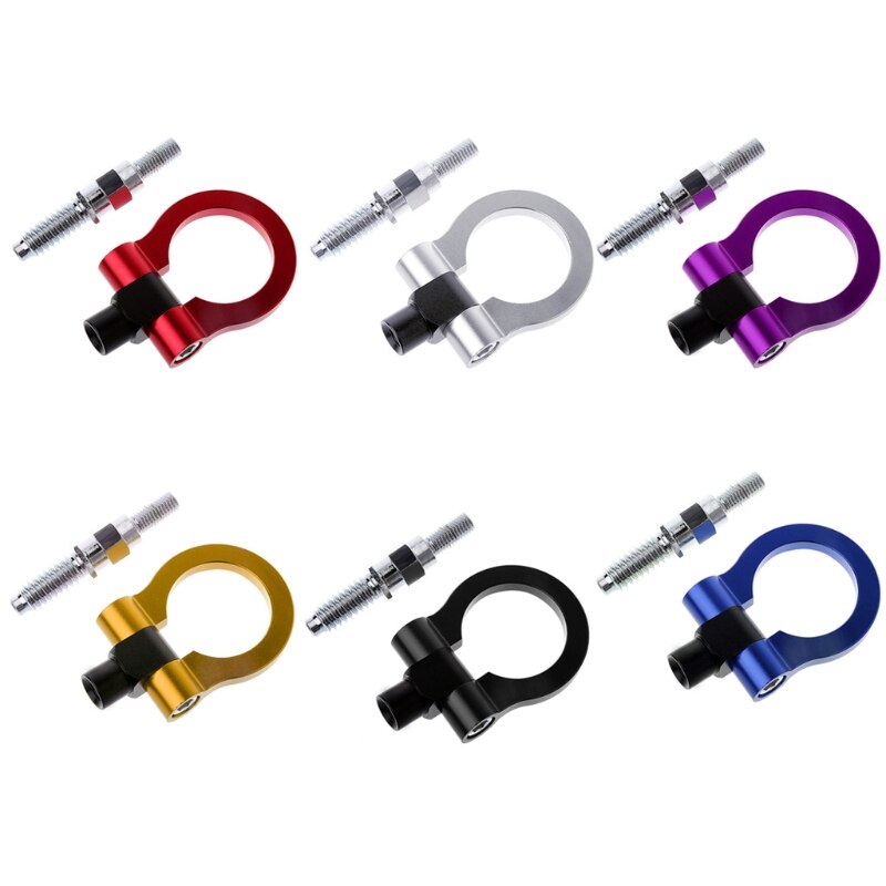 AUniversal Racing Towing Car Tow Hook Fit For BMW E46 E81 E30 E36 E90 E91 European Car Auto Trailer Ring Car Accessories