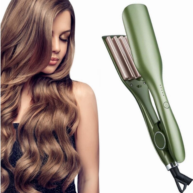 Professionele Krultang Corrugation Waver Curler Tang Grote Golf Volumizing Haar Crimper Iron Styler Gereedschap