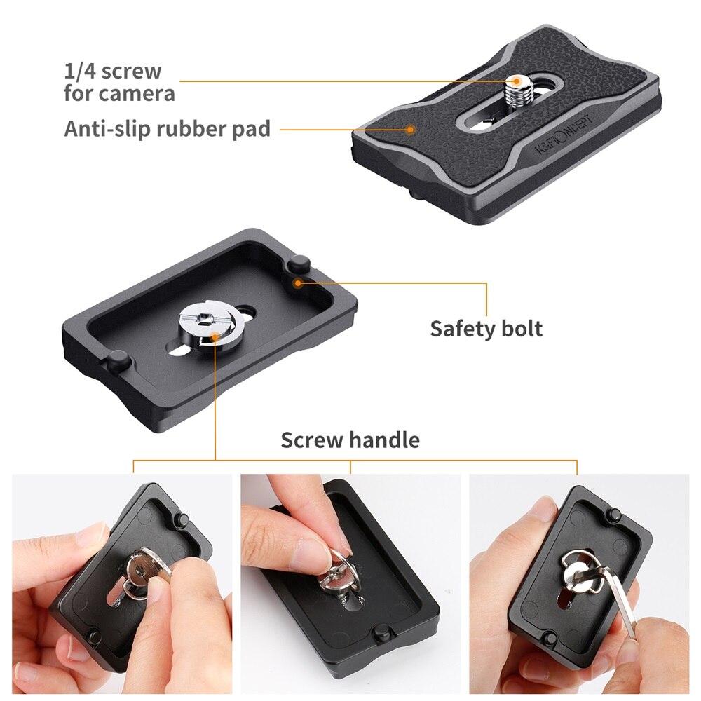 K &amp; F Concept Metal Tripod Ball Head 360 Graden Roterende Panoramisch Met 1/4 Inch Quick Release Plaat Waterpas voor Statief