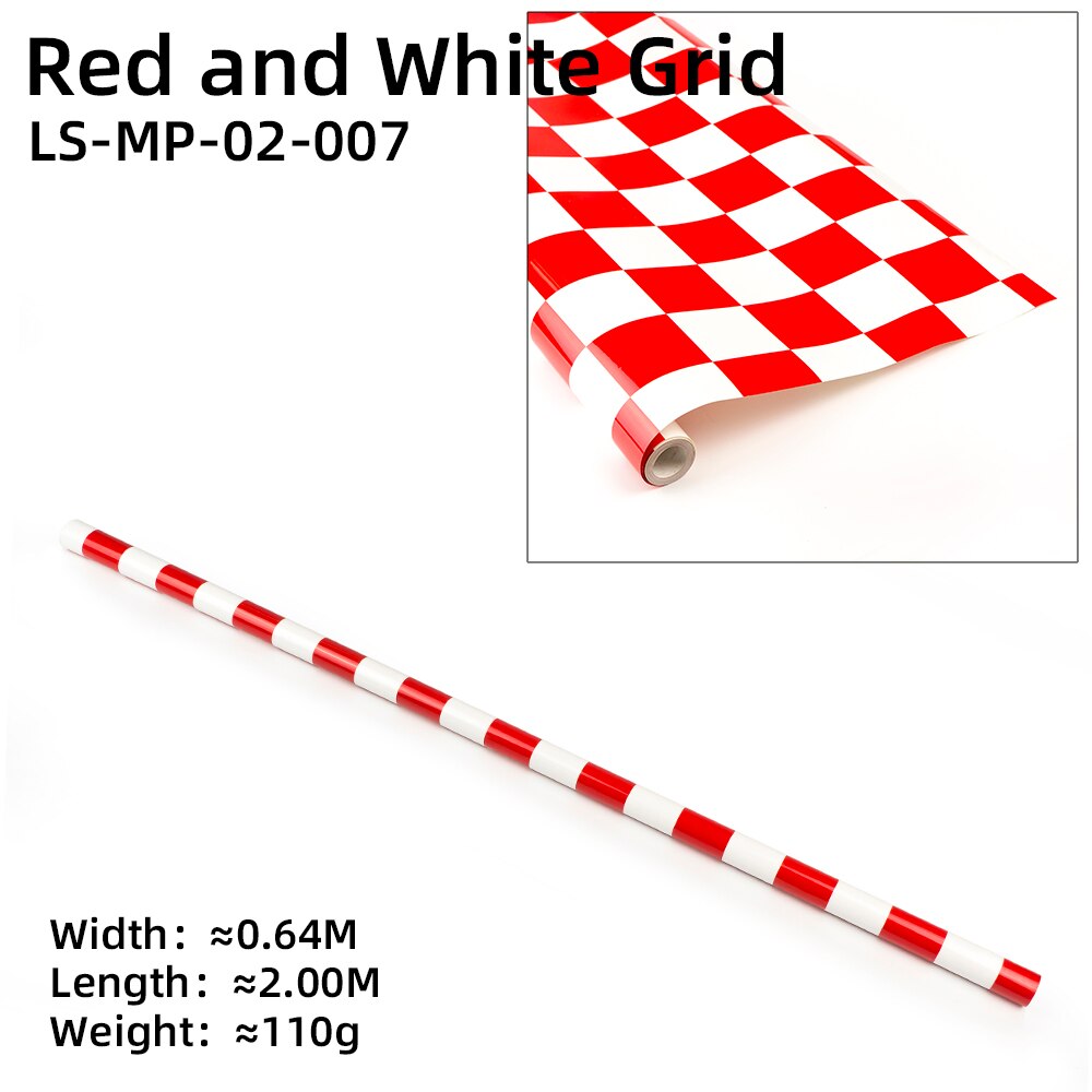 RC Airplane Covering Transparent Film For Balsa Wood Plane 60 x 200 cm Foils/Covering/Decal for Balsa wood Airplane Model: Red and white lattic