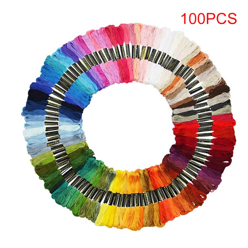 100/50 Anker Vergelijkbare Dmc Kruissteek Katoen Borduurgaren Floss Naaien Strengen Craft Kruissteek String: 100pcs