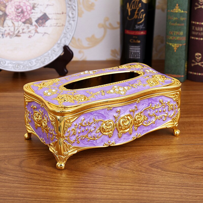 Caja de pañuelos para toallas de papel, color dorado y plateado, para guardar servilletas, organizador para el hogar, hotel, bar y coche.