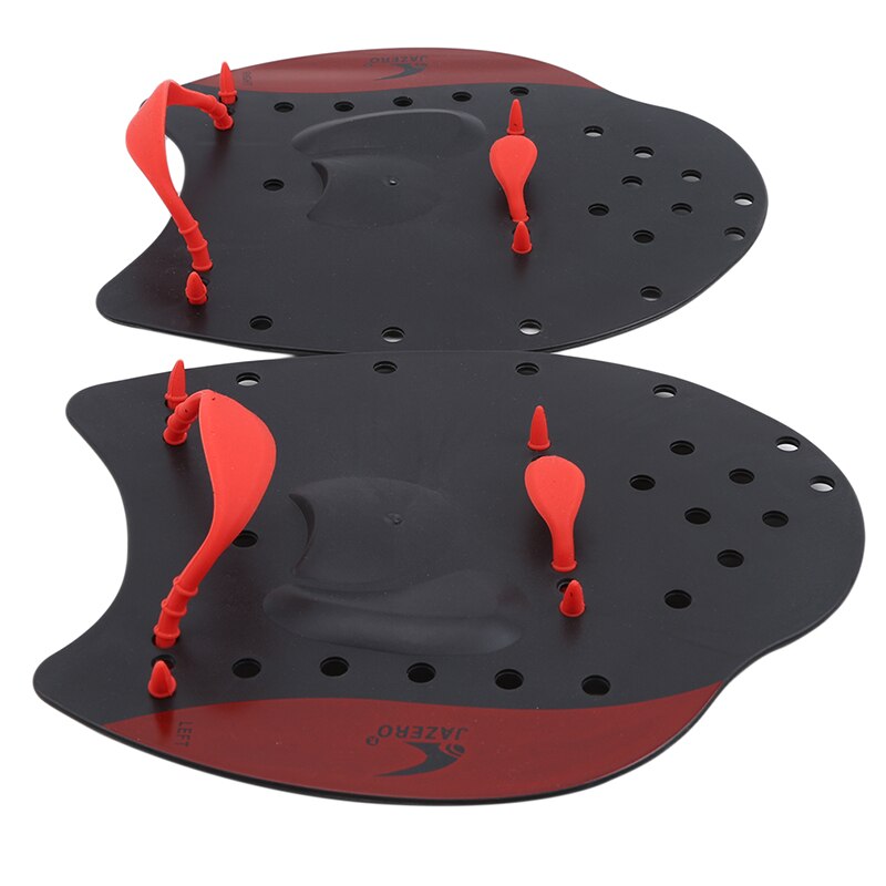 Swim Paddles - Silicone - Adjustable Hand Webbed Gloves for Stroke Correction Practice