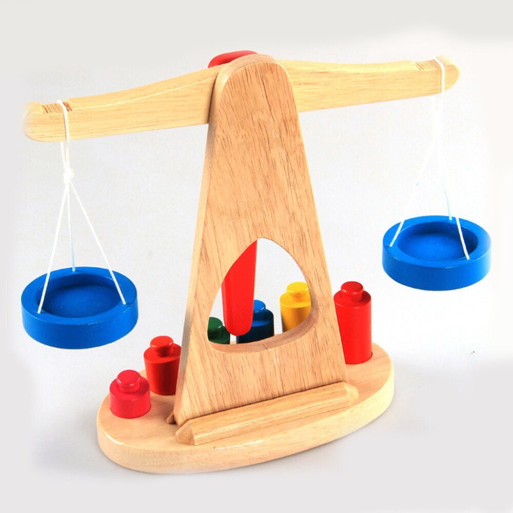 1 sacchetto 2pz Bambini Equilibrio Bilancia Giocattolo Infanzia Bilancia Giocattolo Bilanciamento del Gioco Giocattolo Educativo Giocattolo di Legno