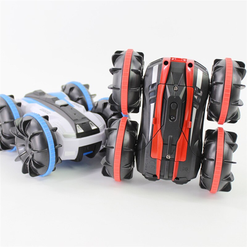 360 rotating rc cars , 2,4g remote control stunt cars, 2 -sided waterproof cars that drive on water and land, amphibious electric rc toys