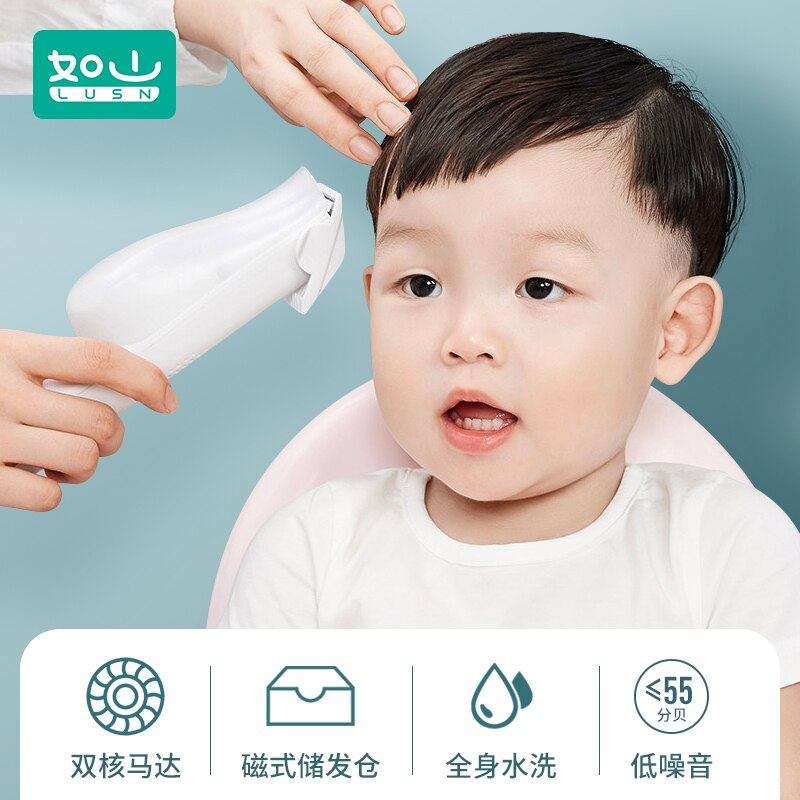 Rushan Automatische vakuum haar Trimmer Baby haar Haarschneidemaschine stumm IX7 wasserdichte abnehmbare Elektrische Keramik Cutter Haarschneidemaschine