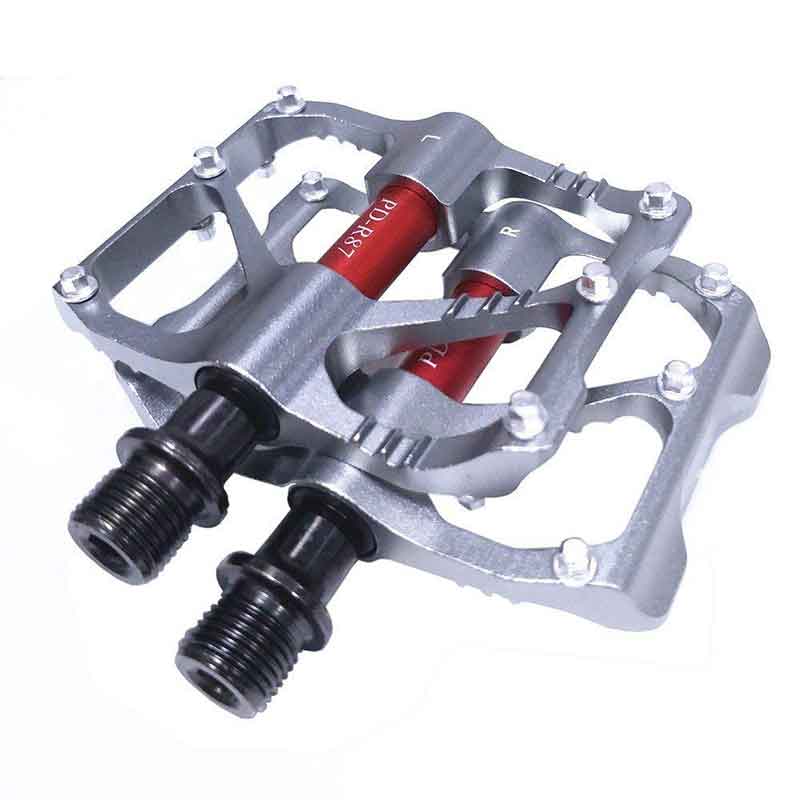 Mountainbike Pedale Rennrad Pedale 3 Lager Fahrrad Zubehör Radfahren Teile Ultraleicht Reiten MTB Ein Paar: Silver For Road Bike