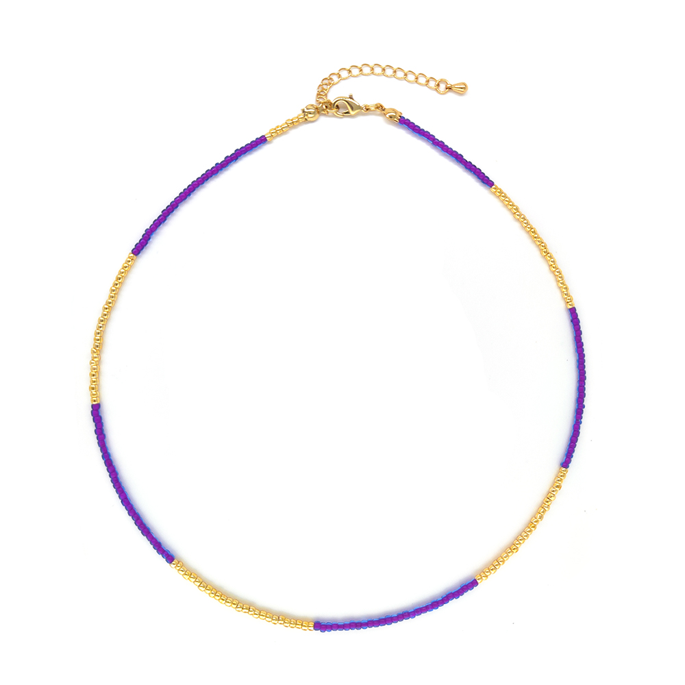 KKBEAD-Collar de cuentas de semillas Miyuki para mujer, Gargantilla fina y delicada, Simple,