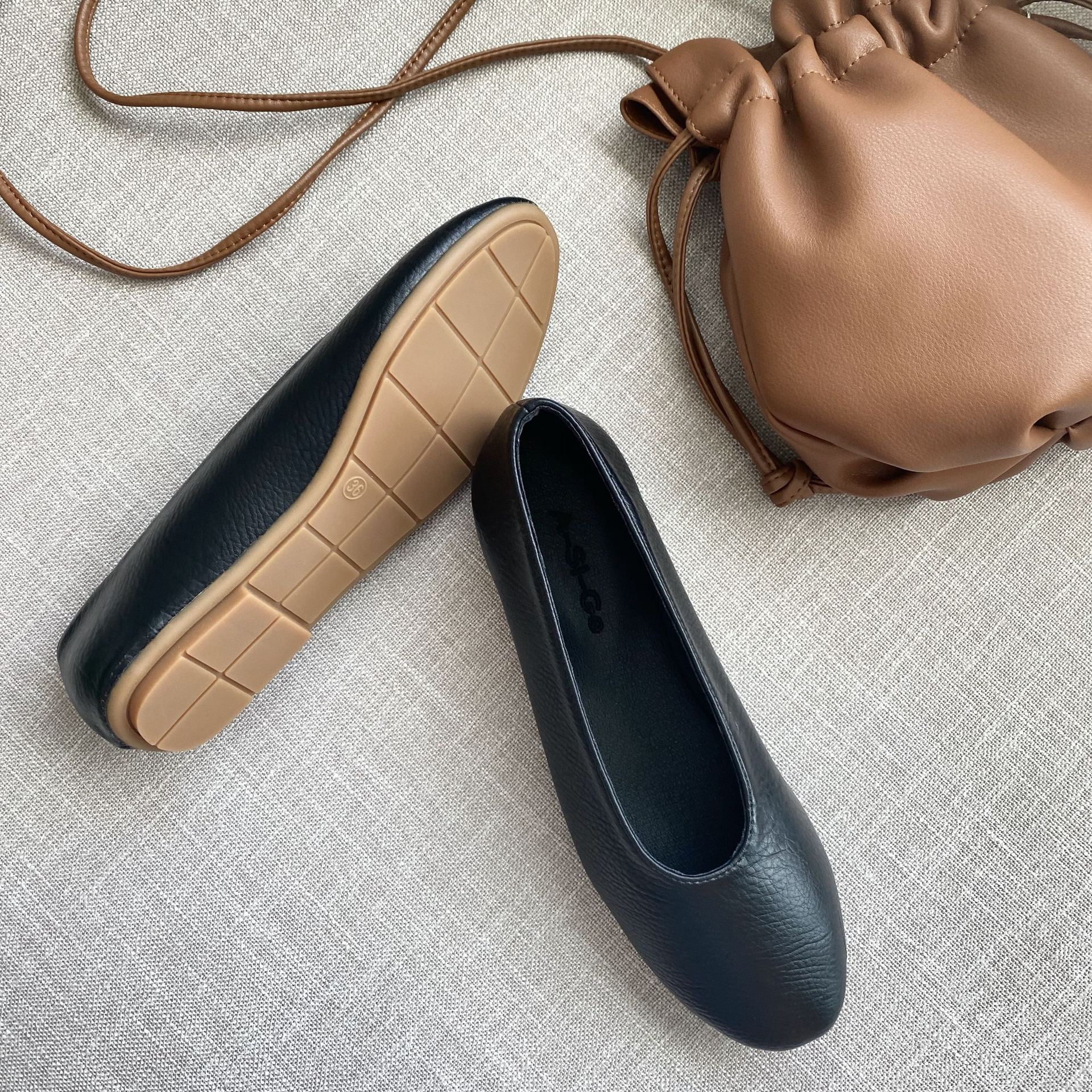 Koreaanse schoenen, casual damessneakers, zachte vierkante neus, all-match instappers, herfstschoenen, dames oma instappers, herfstjurk