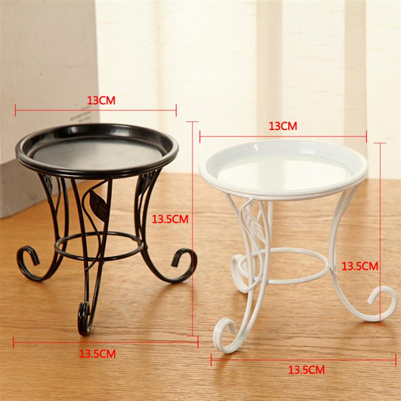 Iron Metal Mini Small Flower Plants Pot Stand For Indoor Outdoor Balcony Desk Desktop Balcony Flower Bonsai Shelf