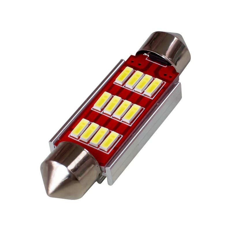 1Pcs 31Mm 36Mm 39Mm 42Mm C5W C10W Super Heldere 12 Smd 4014 Led auto Festoen Lamp Auto Lichtkoepel Interieur Lamp Wit