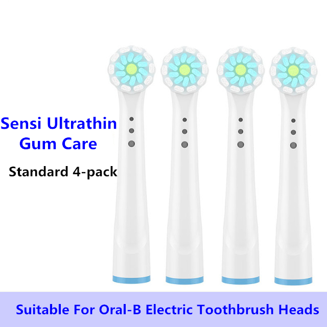 Boquillas para cabezal de cepillo de dientes Braun Oral B, limpieza sensible Sensi, cuidado de goma ultrafino: Plata