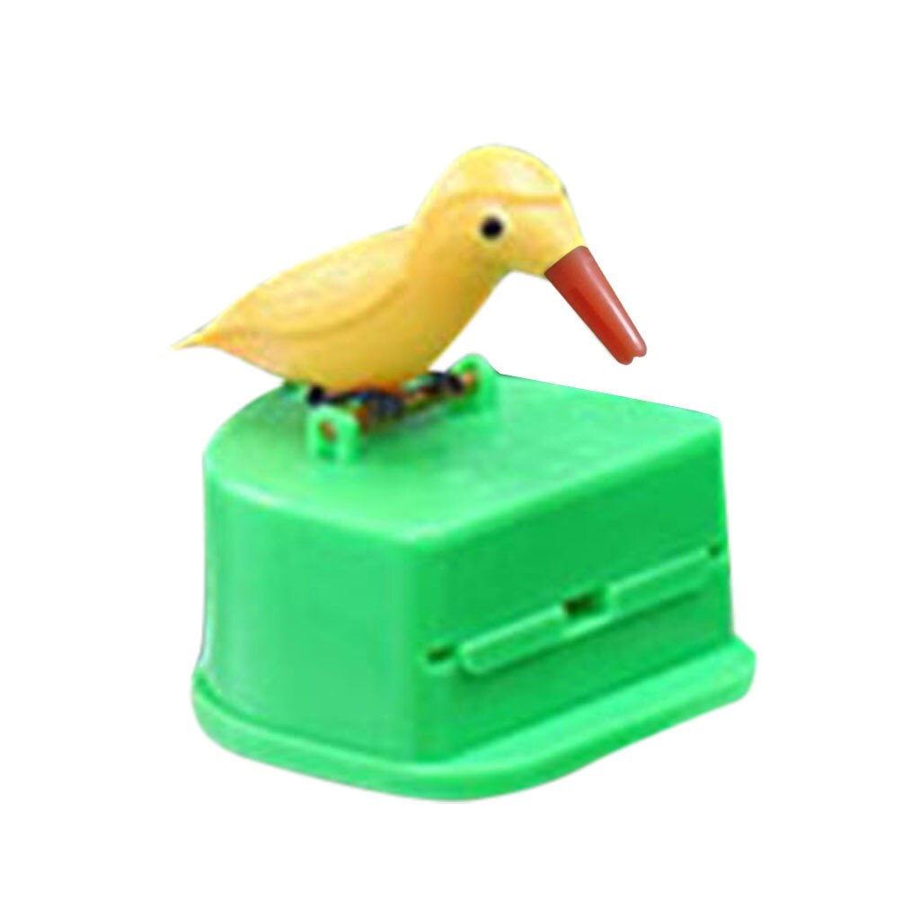 Mignon colibri cure-dents distributeur Gag nettoyage dents matériel automatique oiseau cure-dents boîte: B