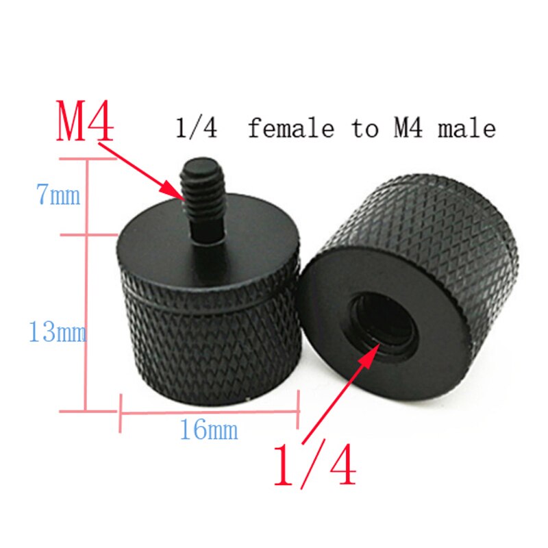 M4 M6 M8 M10 M12 1/4 Man-vrouw Schroef Mount Adapter Fotografie Accessoires Statief Hoofd Quick Release Plaat schroef: M4 Gong to 14 Mu