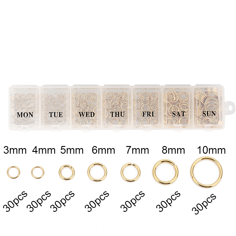 Jewelry Making Kit Set Box Stainless Steel Open Jump Rings Lobster Clasps Earring Hooks For Bracelet Findings Necklace Supplies: GRAY