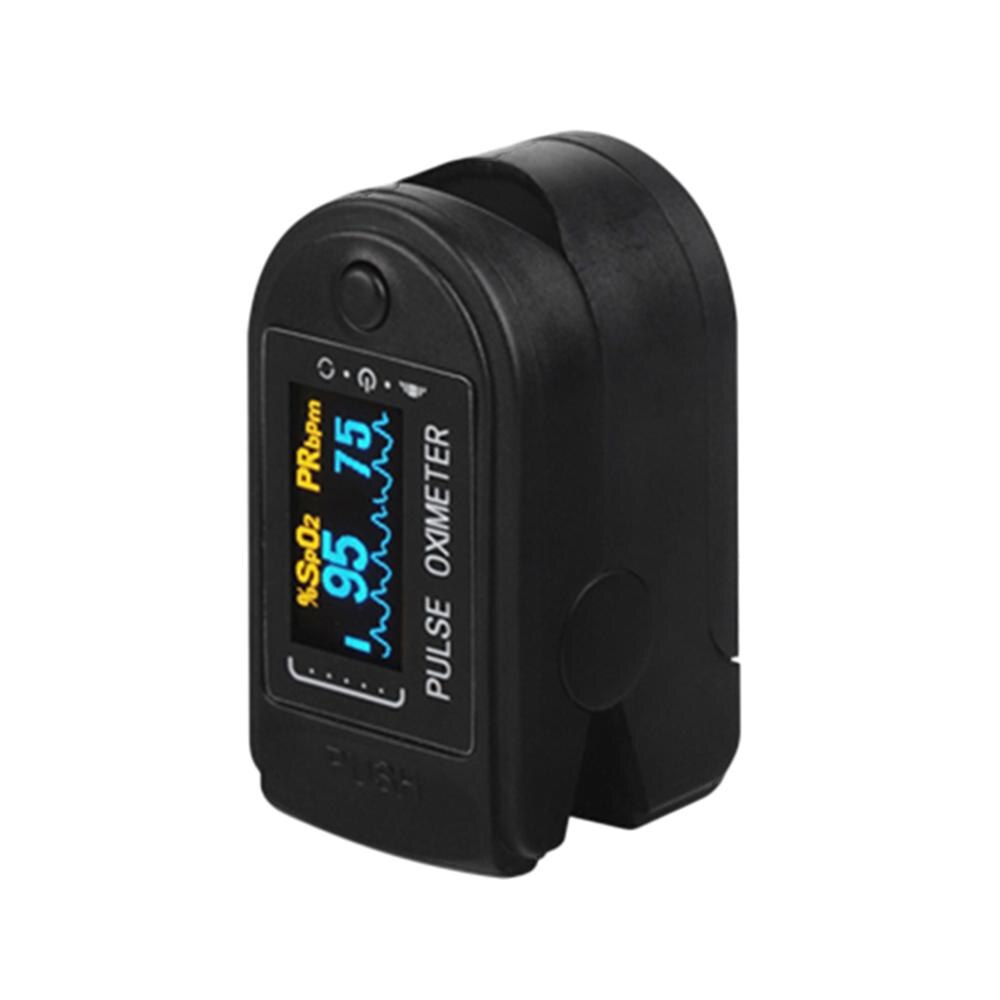 Blood Oxygen Monitor Finger Pulse Oximeter Oxygen Saturation Monitor Pressure Pulse Heart Rate Monitor: black