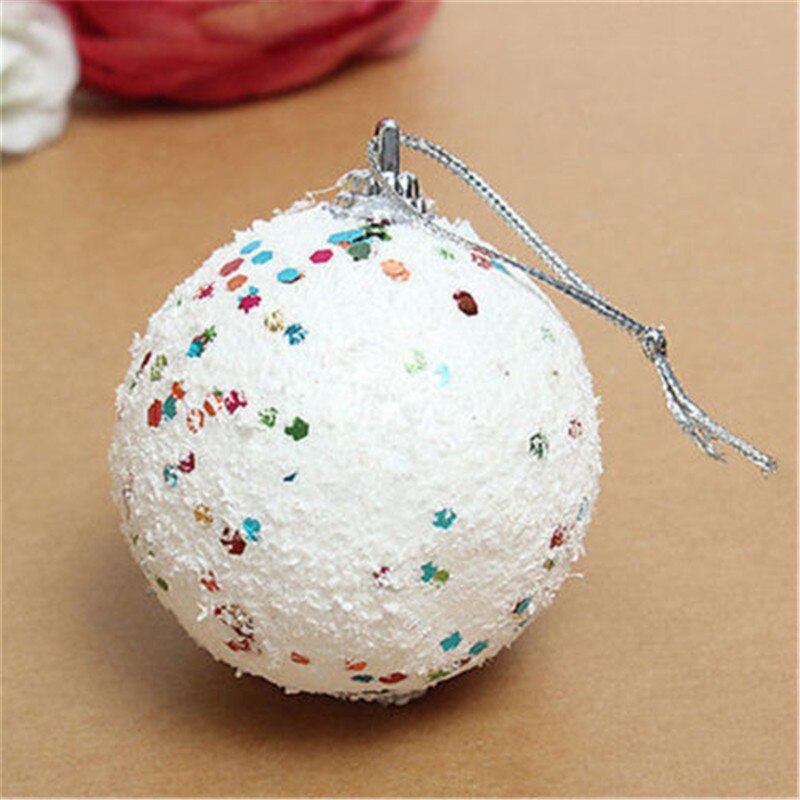 Kerst 6 stks/pak 4-7 cm Kerst Sneeuwbal Wit Schuim Ballen Party Ornamenten Xmas Tree Opknoping Party Ornamenten