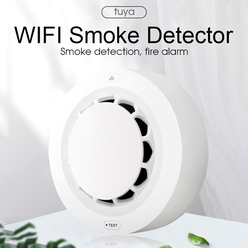 Independent Smoke Detector Sensor Fire Alarm Home Security System Firefighters Tuya WiFi Smoke Alarm Fire Protection