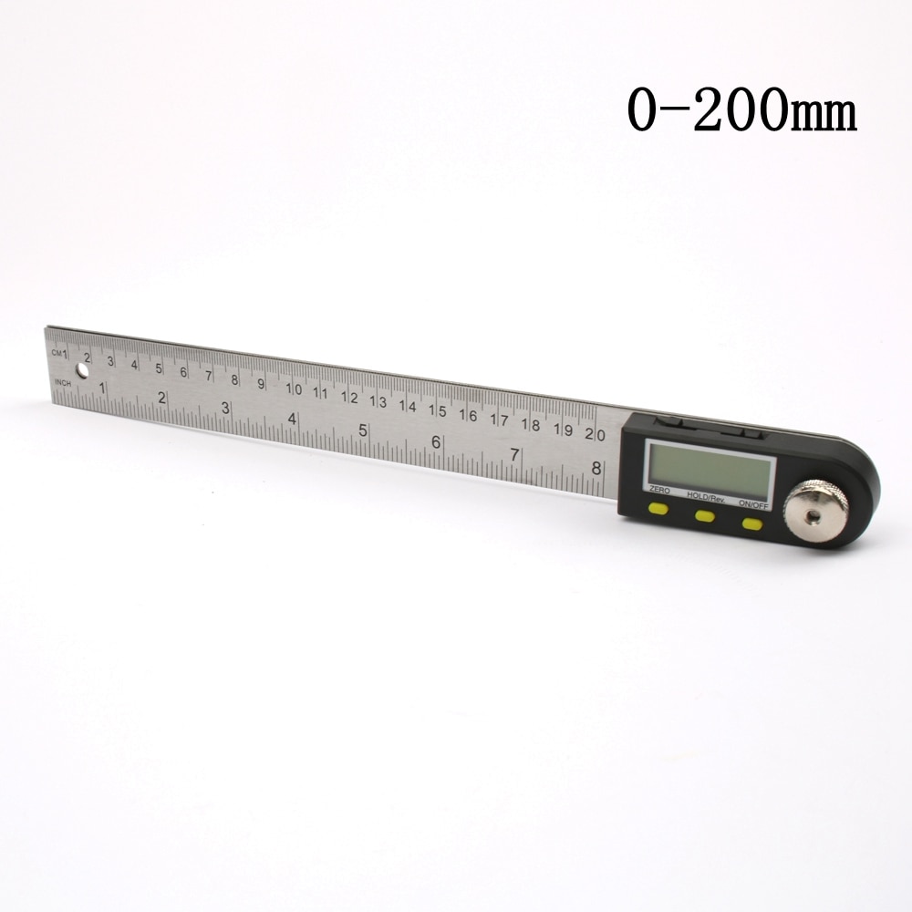 200mm 8 '' digitale gradenboog inclinometer goniometer waterpas meetinstrument elektronische hoekmeter roestvrijstalen hoekliniaal 12 "