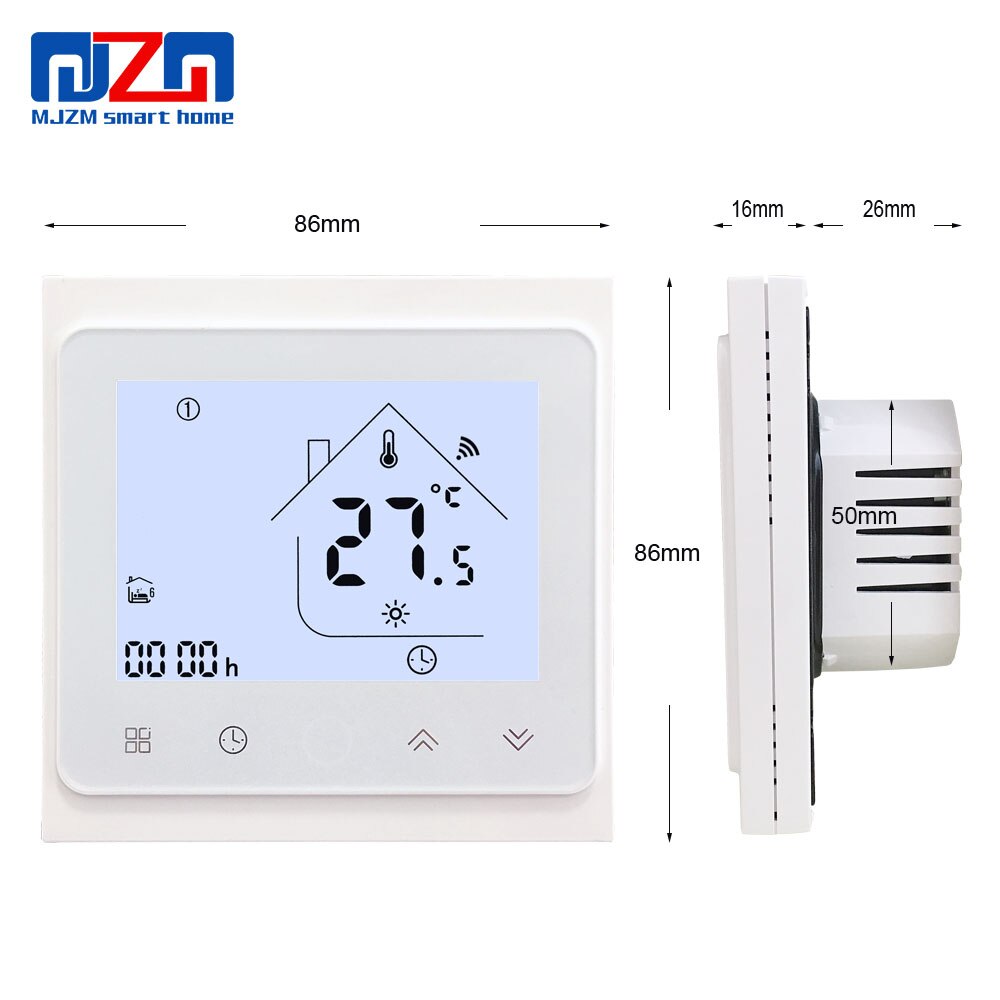 MJZM BGL-002-WiFi Thermostat pour Chaudière À Gaz Régulateur De Température Alexa Google Home Contrôle Thermorégulateur pour Pièce Chaude