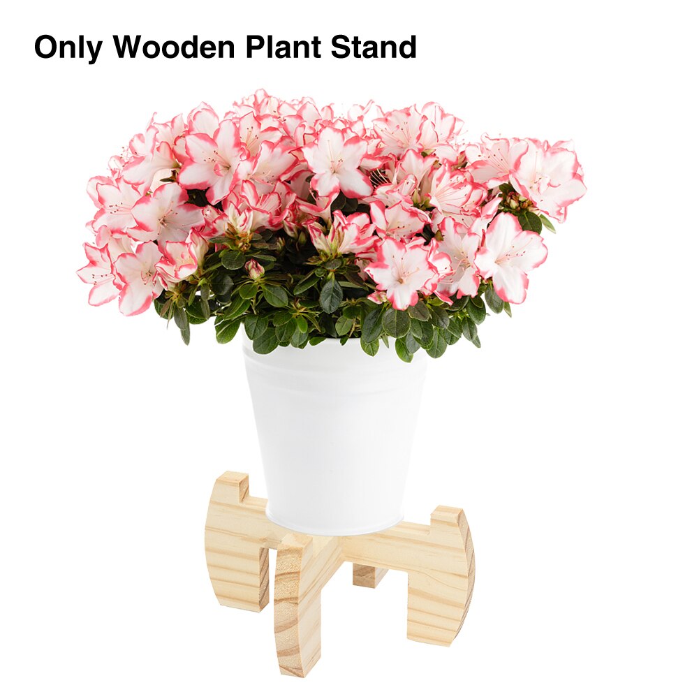 Yardwe Staande Plantenbak Houder Voor Bloempotten Potplantenstandaard Rieten Ronde Standaard Plant Bloem Rieten Mand Voet Rotan Plantenstandaard Bloempot Basis Rietje Houten Vetplanten