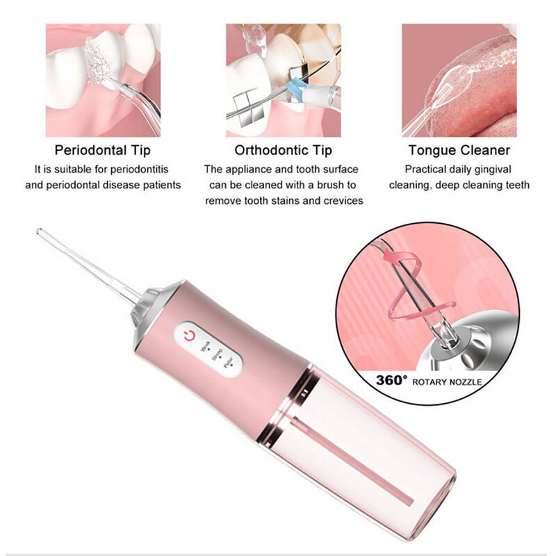 Portable Dental Teeth Cleaner Waterproof Oral Irrigator USB Rechargeable waterpick teeth cleaner Water Floss