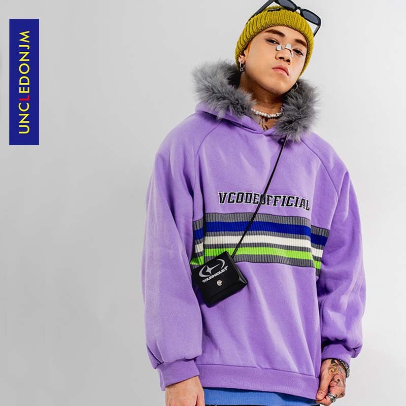 UNCLEDONJM harajuku hoodie Fleece Hip Hop sweatshirt punk clothes mens sweatshirts skateboard mens clothing QVC27