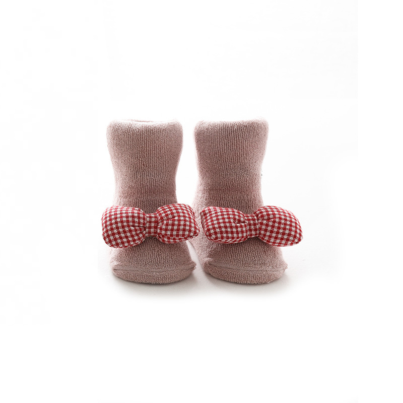 Chaussettes antidérapantes pour bébé fille, mignonnes, à semelle en caoutchouc, avec nœud d'oreille de lapin, princesse, d'anniversaire pour -né: C5 / XS for 0-6 month