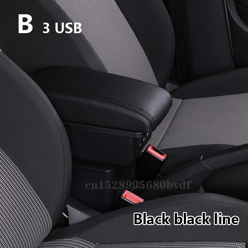 Voor Peugeot 208 Armsteun Doos Verhoog Dubbele Laag Centrale Winkel Inhoud Bekerhouder Asbak Accessoires: B001