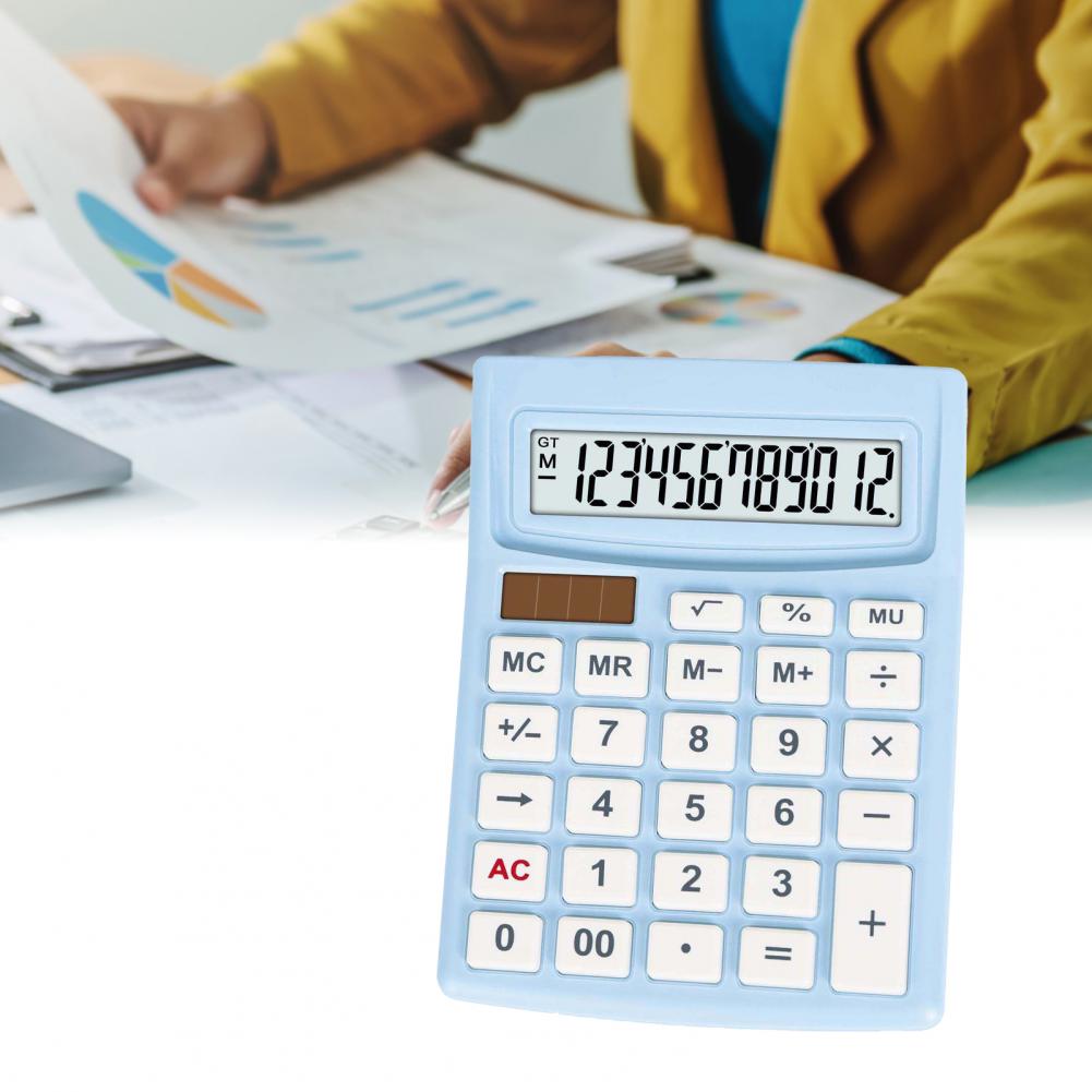 Calculator LCD Display Large Button ABS Solar Digit Handheld Calculator for Home