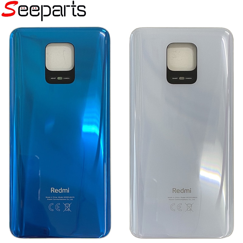 Xiaomi Redmi Note 9 Pro para la cubierta de la batería de Note 9S, carcasa trasera del Panel de cristal para Redmi Note 9S, tapa trasera de la batería