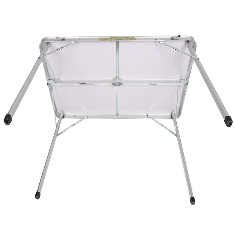 Udendørs klapbord sæt 2 bænk aluminiumsstole camping picnic bord vandtæt ultralet slidstærkt havemøbel sæt hwc
