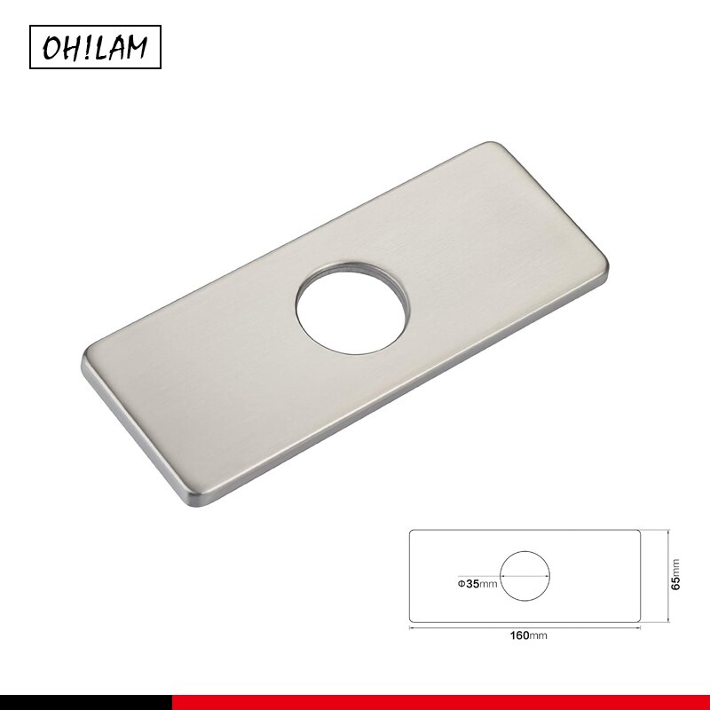 6 &quot;Chrome Circulaire Kraan Plaat Rozet Geschikt Voor 4 Inch Sink 3-Naar-1 Gat Badkamer Vanity wastafelmengkraan Cover Dek Plaat: A-BN