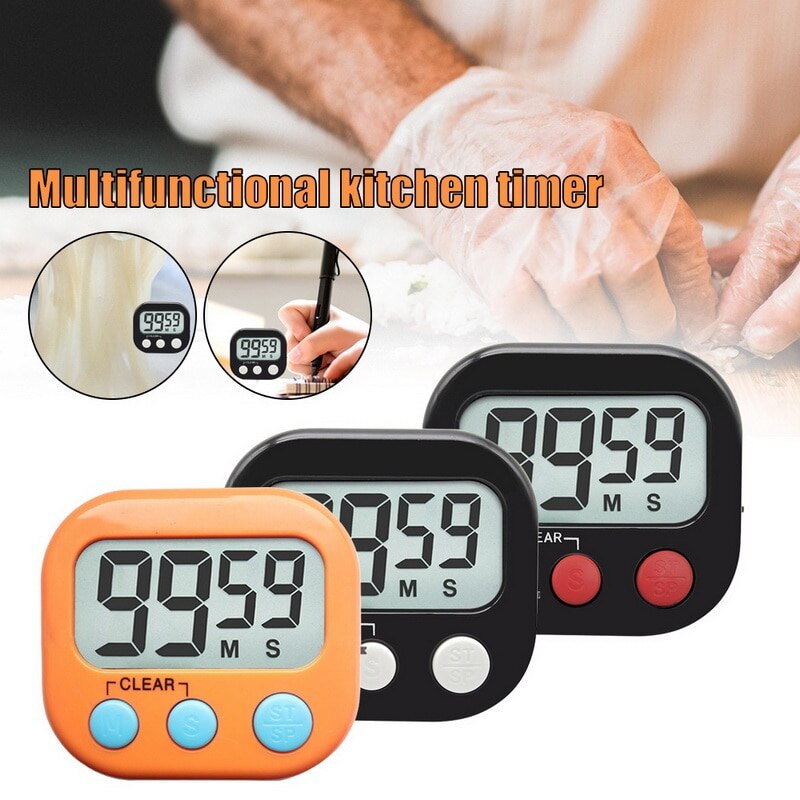 Digital Kitchen Timer Big Loud Alarm Magnetic Back... – Vicedeal