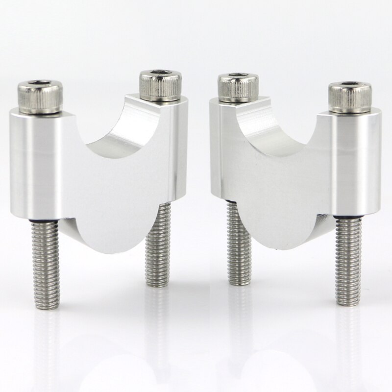 Elevador de barra ancha para motocicleta, montaje de manillar de 22mm y 7/8 pulgadas para Yamaha FZ1, FZ6, FZ16, FZ8, Fazer, MT-25, XJ, 6, TDM, 850, 900, XJR, 400: Silver Riser 30mm