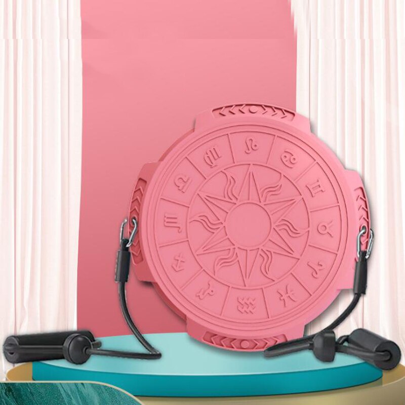 Waist Twisting Disc Exercise Board Twist Board Exercise for Aerobic Weight Loss Equipment Twisting Plate with Resistance Bands: Red