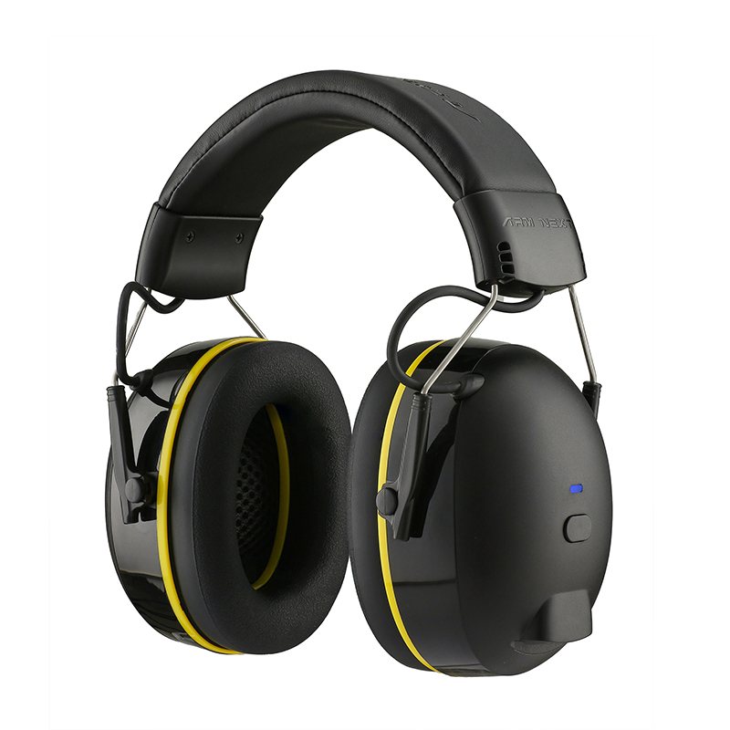Schieten Oorbeschermer Connect Gehoorbeschermer met Bluetooth-technologie 28dB NRR Gehoorbescherming voor het maaien van bouwwerkplaatsen: Black