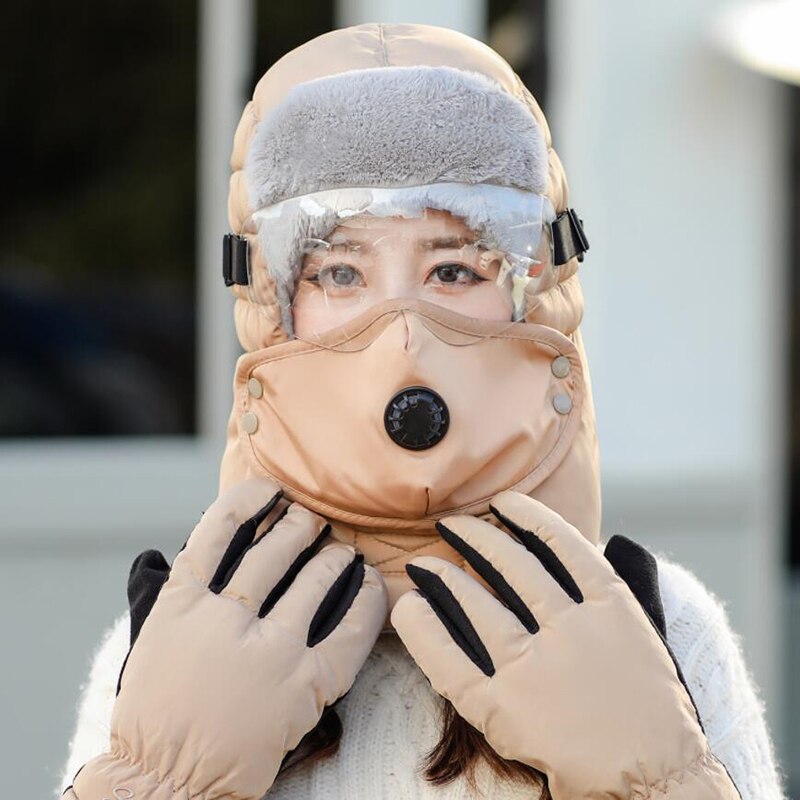neue Original Winter Hüte Für Frauen Neue Warm Cap Winter Männer Wasserdichte Kapuze Hut Mit Gläser Kühlen balaclava