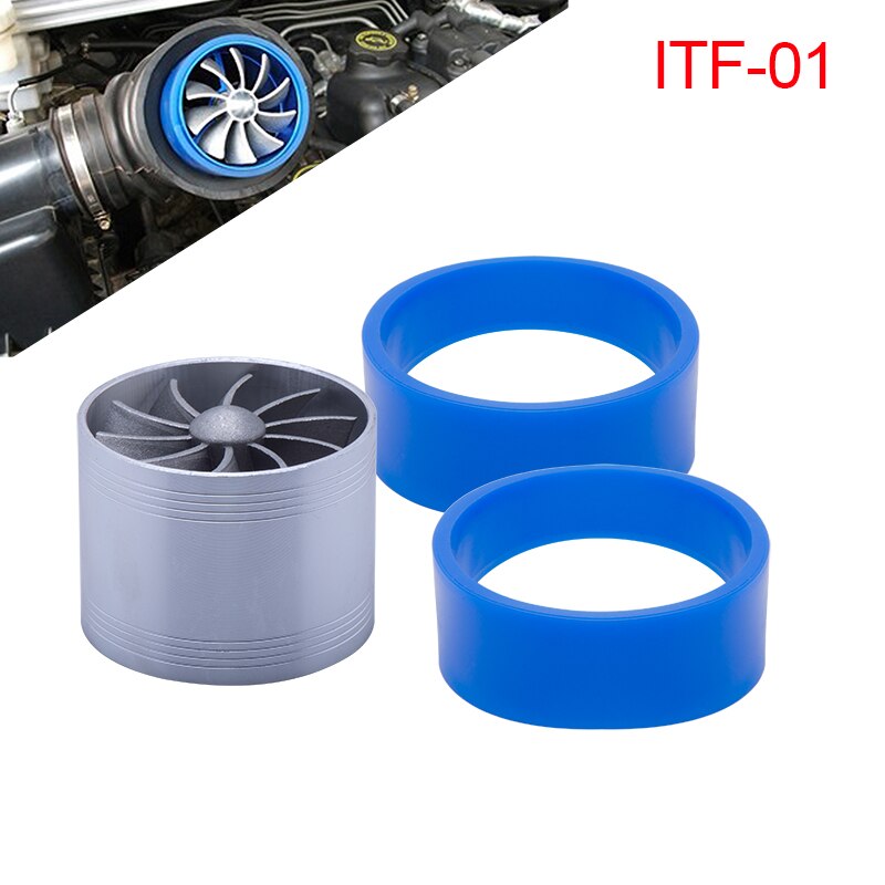 Universal 64mm Fan Car Air Intake Turbine Refit Turbocharger Gas Fuel Oil Saver Fan Turbo Supercharger Car Performance Parts: Single side turbo
