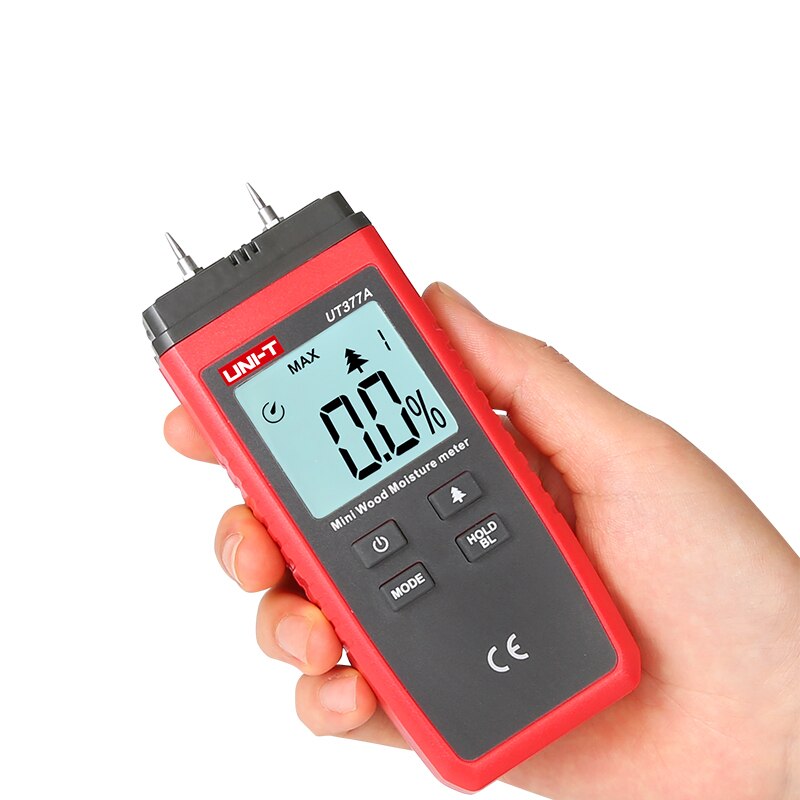 UNI-T professionale misuratore di umidità del legno igrometro digitale Tester di umidità per legno Data Hold LCD strumento portatile