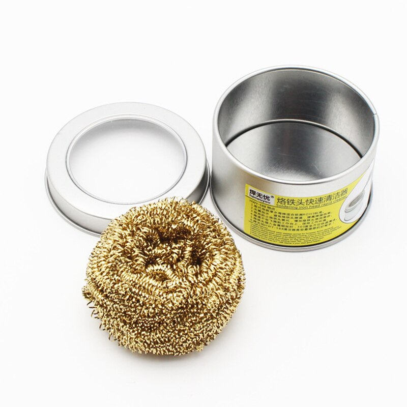 Electric Iron Cleaner Soldering Iron Tip Cleaner With Brass Wire Sponge No Water Needed Cleaning Tools #3F14