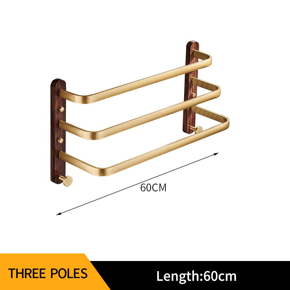 Portasciugamani da bagno in legno di noce in alluminio porta asciugamani da bagno porta mensola in legno porta asciugamani per bagno