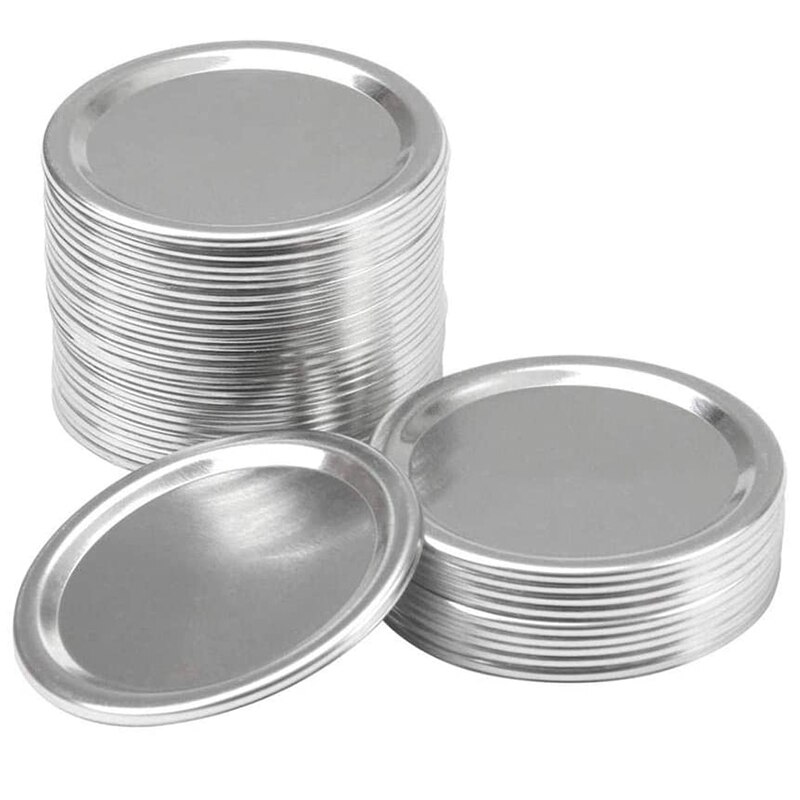 Fresh-keep Lids 10/12PCS Tinplate Sealing Lid Glass Jar Storage Canning Lid Wide Mouth Lids Kitchen Food Container Covers