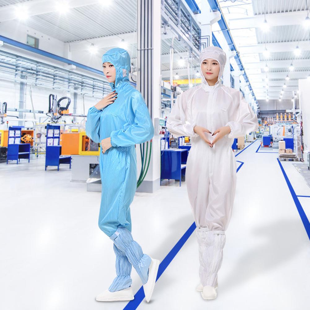 Hooded Coverall Anti-static Dustproof Work Suit Chemical Protective Clothing Isolation Oil-Resistant Unisex Protective Overall