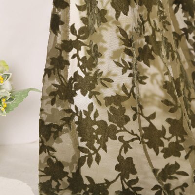 DIY Dress Flocked Viscose Nylon Velvet Soft Fabric 140cm Width Flower Fleeced Dress Material: 5