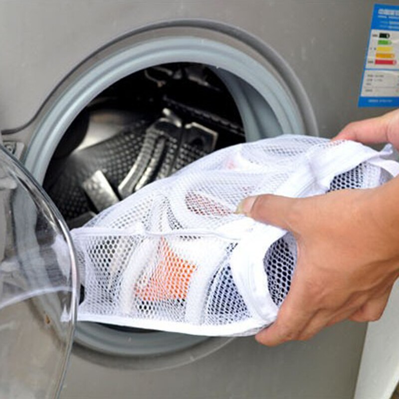 Duurzaam Polyester Wassen Schoenen Mesh Netto Air Bag Pouch Wasmachine Cleaner Waszak Case Schoen Opknoping Tas Voor Duurzaam